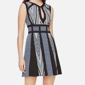 NEW with Return Tag BCBGMaxAzria Perla Dress Sleeveless Blue White Black Size 8